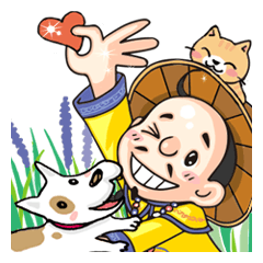 [LINEスタンプ] 黒い米の達人- 生きるのを編笑います 