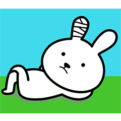 [LINEスタンプ] 包帯ウサギと時々ブタ 