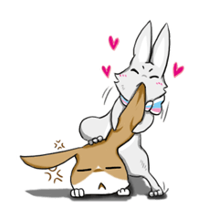 [LINEスタンプ] Puff Rabbit 