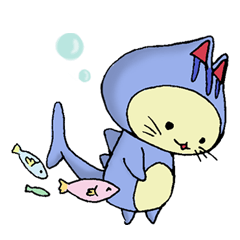 [LINEスタンプ] ネコザメのサコ 