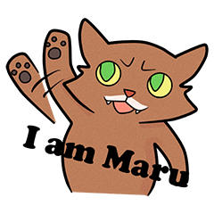 [LINEスタンプ] Maru is upset 
