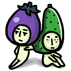 [LINEスタンプ] なすのなすお点取り占い 