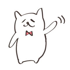 [LINEスタンプ] 赤いリボンのネコ 
