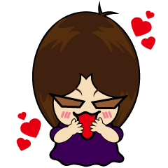 [LINEスタンプ] Cute egg head girl 