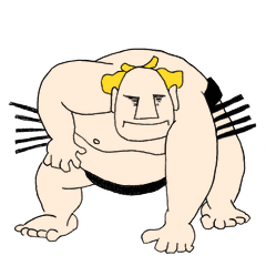 [LINEスタンプ] ブロンド相撲 