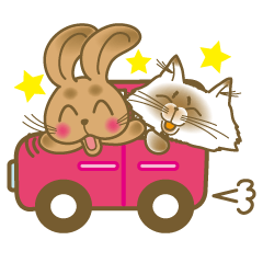 [LINEスタンプ] ひまお＆うさみ 
