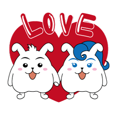 [LINEスタンプ] ウサタマゴ トニー＆キャシー 