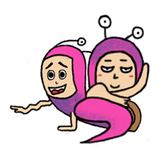 [LINEスタンプ] QQ PINK SNAILS 