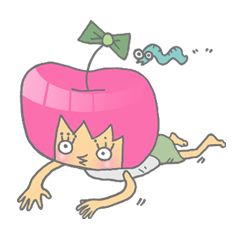 [LINEスタンプ] アップルガール gaga 