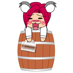 [LINEスタンプ] 赤こあらのまろかちゃん 