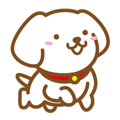 [LINEスタンプ] 白い子犬のスタンプ fetchpriority=high