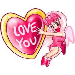 [LINEスタンプ] Nong JubJib - The Cute Cupid fetchpriority=high