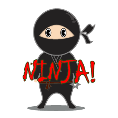 [LINEスタンプ] 黒忍者 