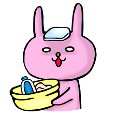 [LINEスタンプ] しろめウサギ 