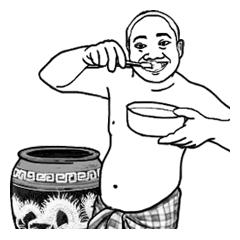 [LINEスタンプ] Mr. Moopalao : Thai loincloth style 1 fetchpriority=high