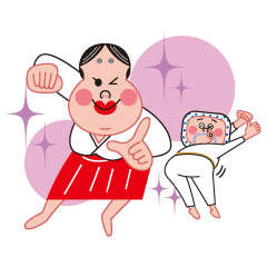 [LINEスタンプ] おかめアンドひょっとこ 