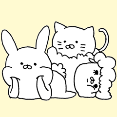 [LINEスタンプ] ゆっるーい動物たち 