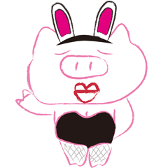 [LINEスタンプ] ブタのぶた子 