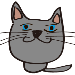 [LINEスタンプ] ロシアンブルーのヒナタ 