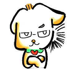 [LINEスタンプ] りんごほっぴー＊インテリドッグ 