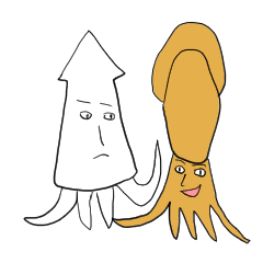 [LINEスタンプ] イカのようないきもの 