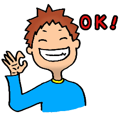 [LINEスタンプ] シンプルスタンプー(青いお兄さん) 