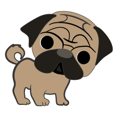 [LINEスタンプ] Fat Pug 