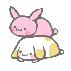 [LINEスタンプ] うさぎもち 