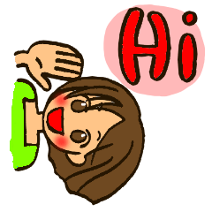 [LINEスタンプ] みよちゃんの毎日使えるスタンプ（英語版）