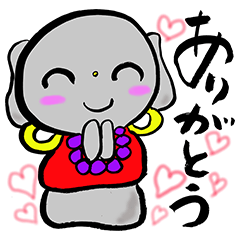 [LINEスタンプ] お地蔵さま♡癒しの筆文字 