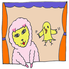 [LINEスタンプ] ピンク羊さんとピヨ子 ！ 