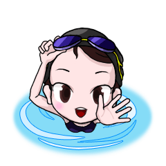 [LINEスタンプ] スイミング娘 