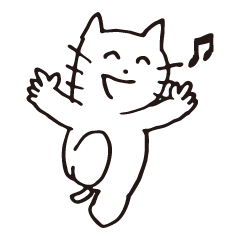 [LINEスタンプ] 40個のニコニコする猫 