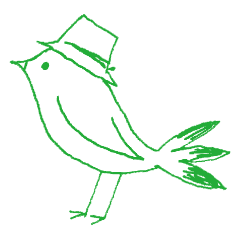 [LINEスタンプ] みどりのとり 
