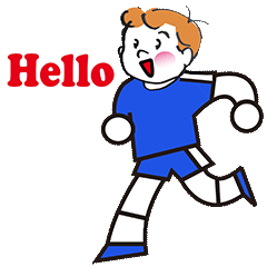 [LINEスタンプ] ハロー 元気少年♪