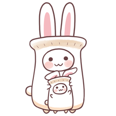 [LINEスタンプ] エリンギうさぎ＊家族と一緒 