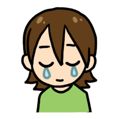 [LINEスタンプ] 泣き虫ガール 