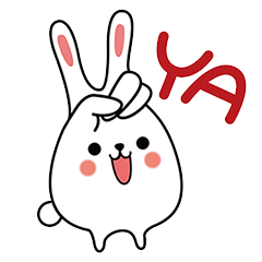 [LINEスタンプ] finger rabbit 