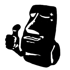[LINEスタンプ] モアイの影絵 