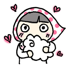 [LINEスタンプ] なないろずきんちゃん 