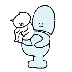 [LINEスタンプ] あつかまくん2-トイレのシュールスタンプ- 