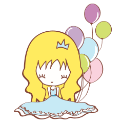 [LINEスタンプ] Princess Blue (En) 