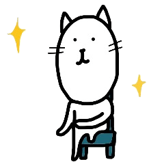 [LINEスタンプ] ながめの猫 