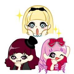 [LINEスタンプ] ロリータ3人娘 
