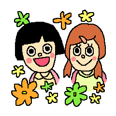 [LINEスタンプ] さくらぐみの愛ちゃん優ちゃん 