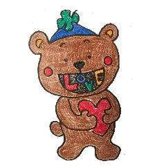 [LINEスタンプ] a four leaves -bear 