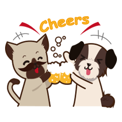 [LINEスタンプ] Mr.喵＆Ms.汪