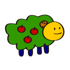[LINEスタンプ] くだものひつじ 