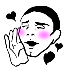 [LINEスタンプ] face and hand 
