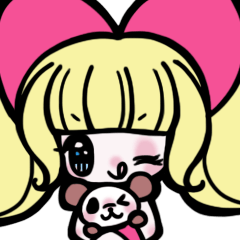[LINEスタンプ] ミツカチルのポリーとパパパンダ 